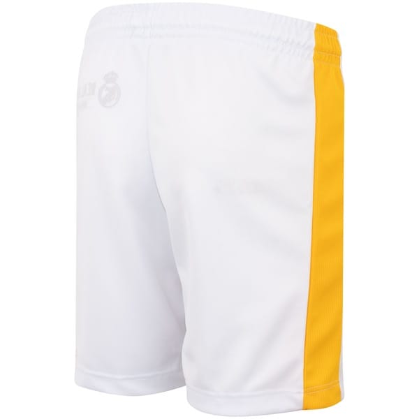 Vista 2 Calção do Real Madrid Braziline Infantil Liga braziline BRANCO/AMARELO CLARO