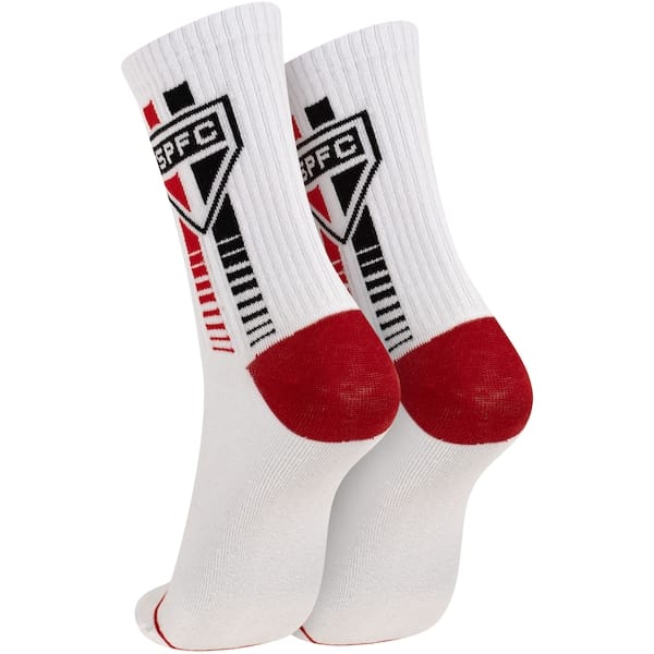 Vista 2 Meia do São Paulo Rikam Esporte Adulto Rikam BRANCO