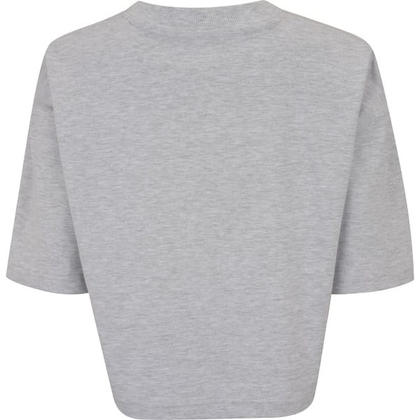 Vista 2 Blusa Cropped Feminina New Balance Small Logo New Balance CINZA MESCLA