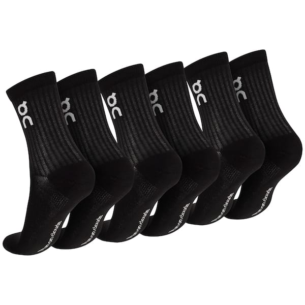 Vista 2 Kit de Meias Cano Longo On Running Logo Sock High 3 Pares On PRETO