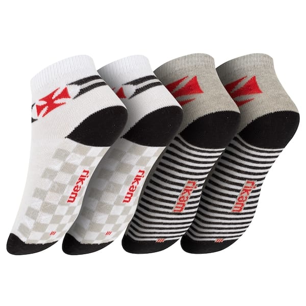 Vista 2 Kit de Meias do Vasco da Gama Rikam Soquete Tamanho 21 ao 24 Rikam BRANCO/CINZA CLARO