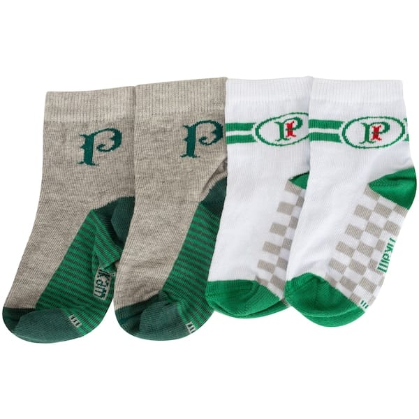 Vista 2 Kit de Meias do Palmeiras Rikam Soquete Tamanho 21 ao 24 Rikam BRANCO/CINZA CLARO