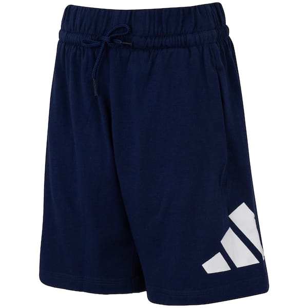 Vista principal Bermuda Infantil adidas Big Logo Adidas AZUL ESC/BRANCO
