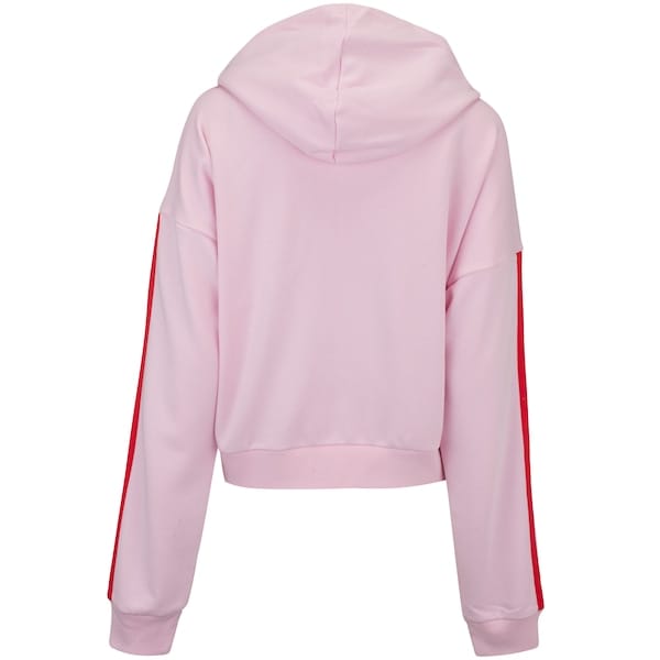 Vista 2 Jaqueta Feminina adidas 3 Stripes com Capuz Adidas ROSA CLA/VERMELHO