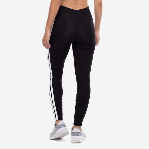Vista 2 Calça Legging Feminina adidas 3 Stripes Adidas BRANCO/PRETO