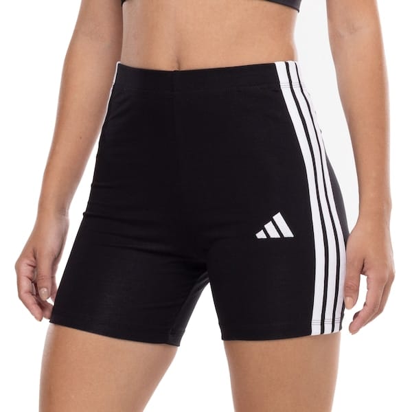 Vista principal Bermuda Feminina adidas Biker Adidas BRANCO/PRETO