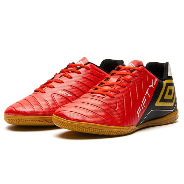 Vista 2 Chuteira Futsal Umbro Fifty VI League Adulto Umbro VERMELHO/PRETO