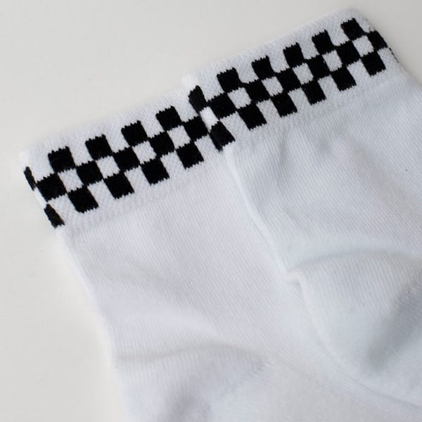 Vista 2 Meia Vans Peekacheck Crew 1 Par Vans BRANCO