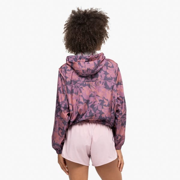 Vista 2 Jaqueta Feminina Ever Print Oxer ROXO