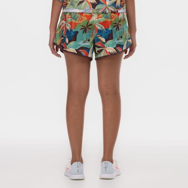 Vista 2 Short Farm Nylon Bem Querer Feminino FARM VERDE/LARANJA