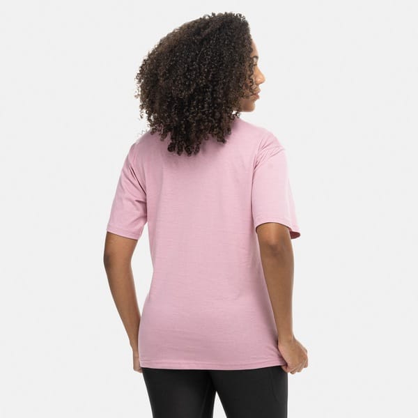 Vista 2 Camiseta Feminina Puma Manga Curta Ess Relaxed Tee Puma ROSA CLARO