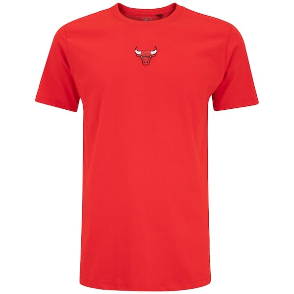 Vista principal Camiseta do Chicago Bulls Masculina NBA Manga Curta Justone N0099 NBA VERMELHO