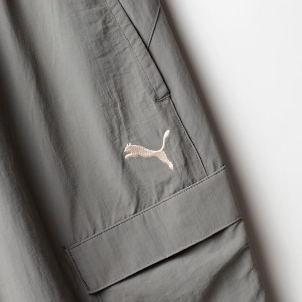 Vista 2 Calça Puma Wardrobe ESS Relaxed Cargo Puma CINZA