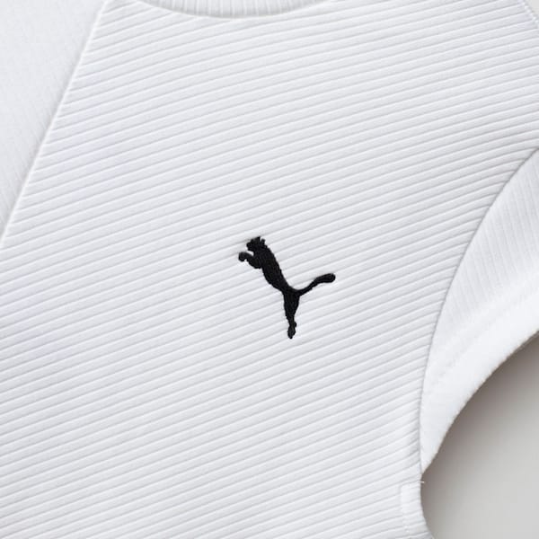 Vista 2 Camiseta Puma Wardrobe ESS Ribbed Baby Puma BRANCO