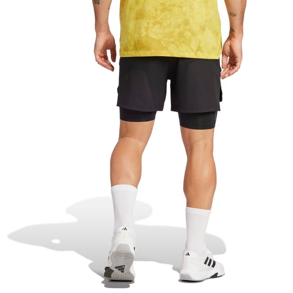 Vista 2 Bermuda adidas Power 2 em 1 Masculina Adidas PRETO/CINZA ESC
