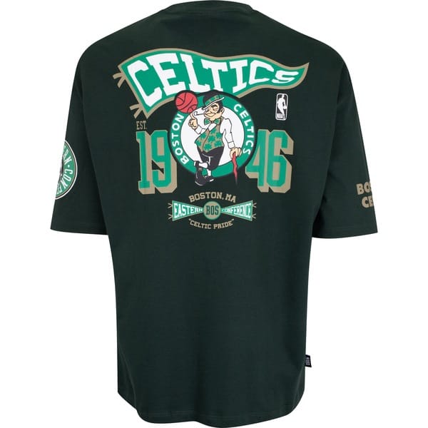 Vista 2 Camiseta do Boston Celtics NBA Masculina Pennant N0540 NBA VERDE