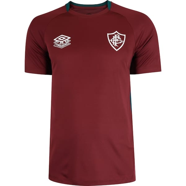 Vista principal Camisa do Fluminense Treino 25/26 Umbro Masculina Umbro VINHO/VERDE