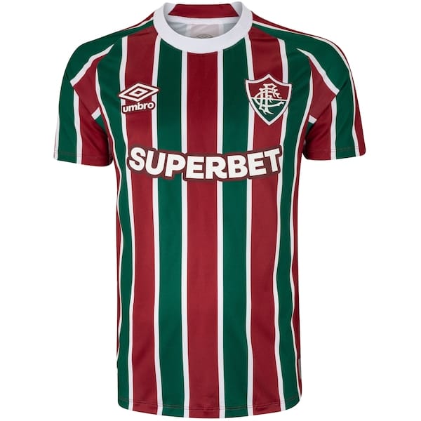 Vista principal Camisa do Fluminense I 25 Umbro Masculina Torcedor Umbro VERDE/VINHO