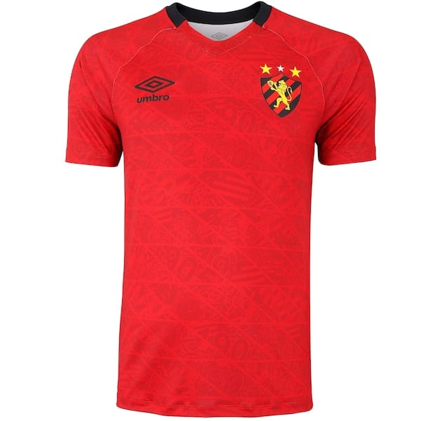 Vista principal Camisa do Sport Club do Recife Pré Jogo Torcedor 25/26 Umbro Masculina Umbro VERMELHO/PRETO