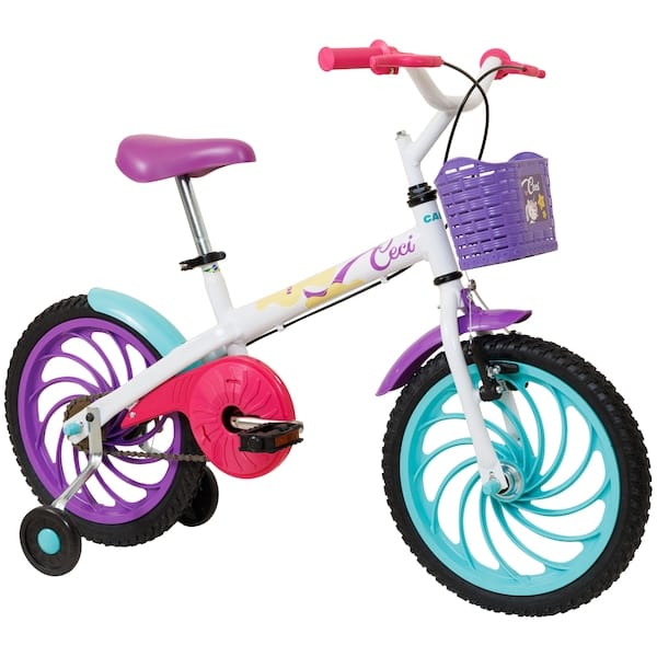 Vista 2 Bicicleta Caloi Ceci Aro 16 Infantil Feminina Caloi BRANCO