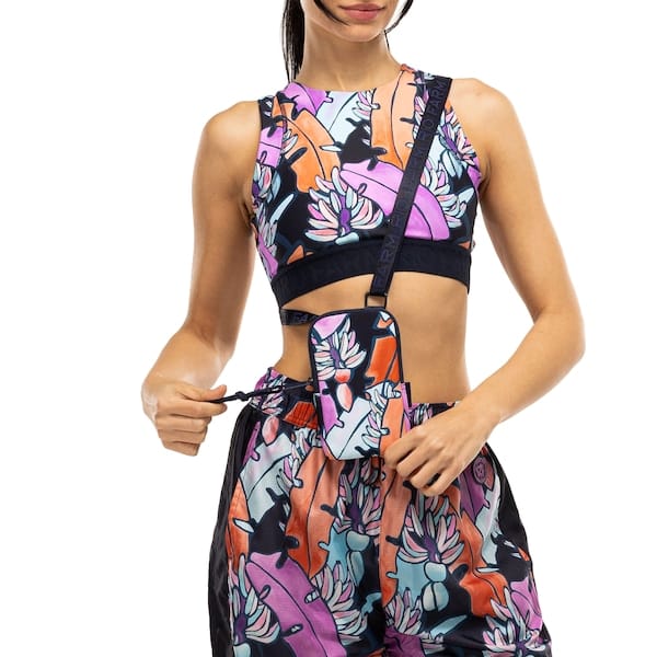 Vista principal Bolsa Farm Arpoador Banana Flora Farm Rio AZUL ESC/ROSA