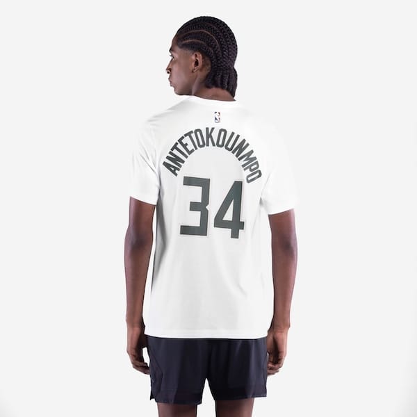 Vista 2 Camiseta Nike Milwaukee Bucks Masculina Nike Verde