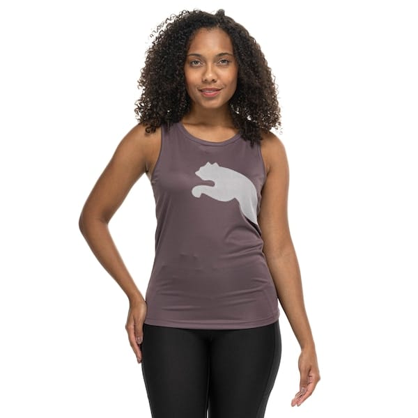 Vista principal Camiseta Regata Feminina Puma Tad Big Logo Puma ROXO