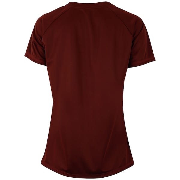 Vista 2 Camiseta ASICS Basic Logo Antiodor Feminina ASICS VINHO
