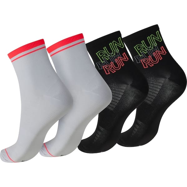 Kit Meias Para Corrida Esportiva Oxer Cano Médio com 2 Pares - Adulto - 2