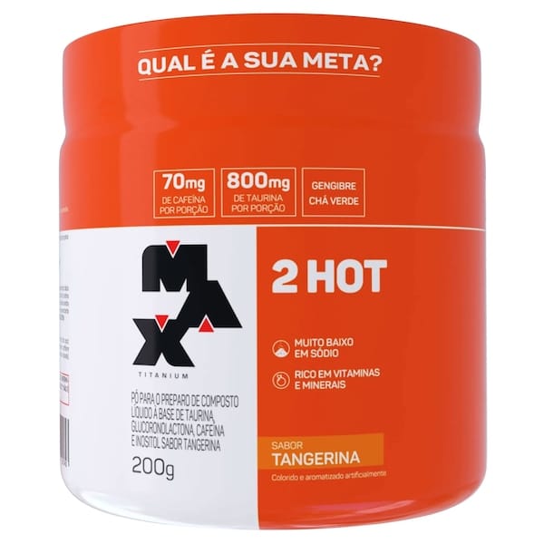 Termogênico Emagrecedor Max Titanium 2Hot Tangerina 200g