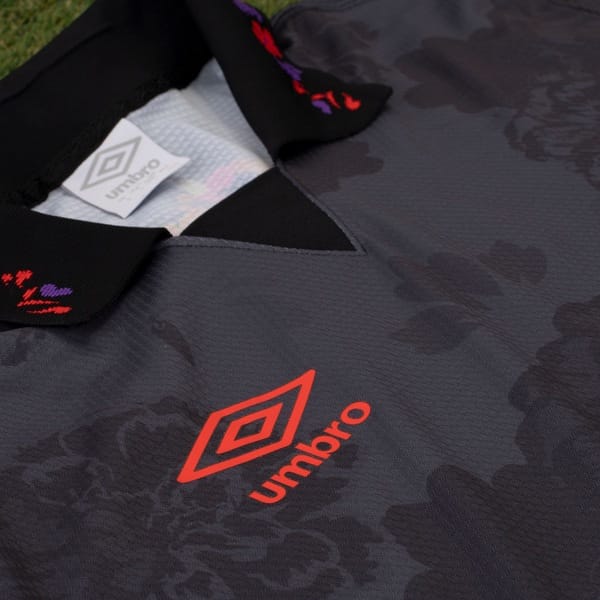 Vista 2 Camisa Polo Masculina Jersey Hb Umbro DLM Umbro PRETO/LARANJA