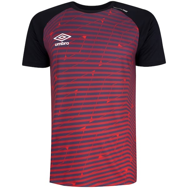 Vista principal Camiseta Umbro Pro5 Unissex Umbro PRETO/VERMELHO
