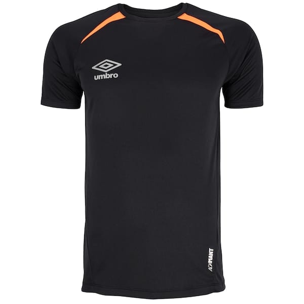 Vista principal Camiseta Umbro Adamant Unissex Umbro PRETO/VERMELHO