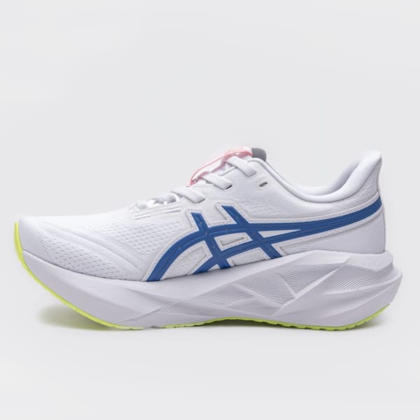 Vista 2 Tênis Feminino ASICS Novablast 5 Atc ASICS BRANCO/AZUL CLA