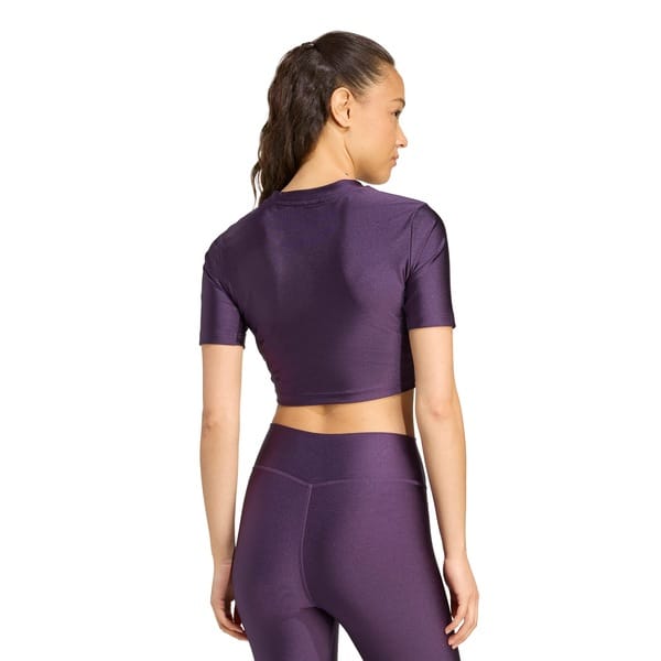 Vista 2 Camiseta adidas Cropped Essentials Feminina Adidas ROXO ESCURO