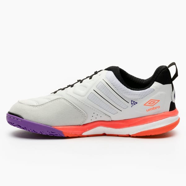 Vista 2 Chuteira Futsal Adulto Umbro Pro 5 Stable Umbro BRANCO/CORAL