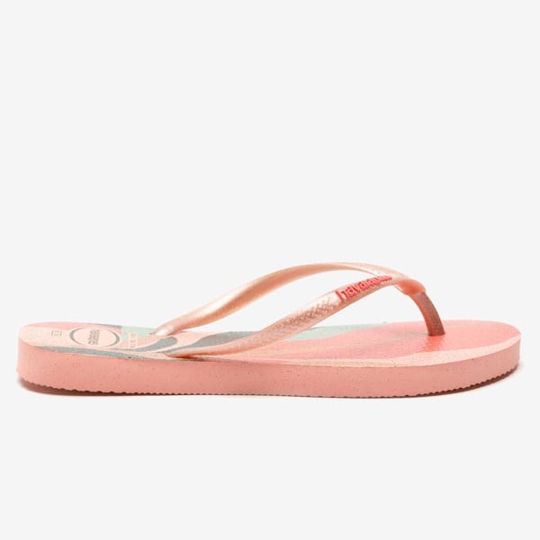 Vista 2 Chinelo Feminino Havaianas Slim Palette Glow Havaianas ROSA ESCURO