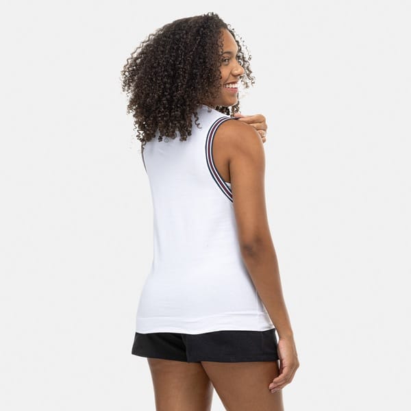 Vista 2 Camiseta Regata Feminina Fila Comfort Chevron Letter Fila BRANCO