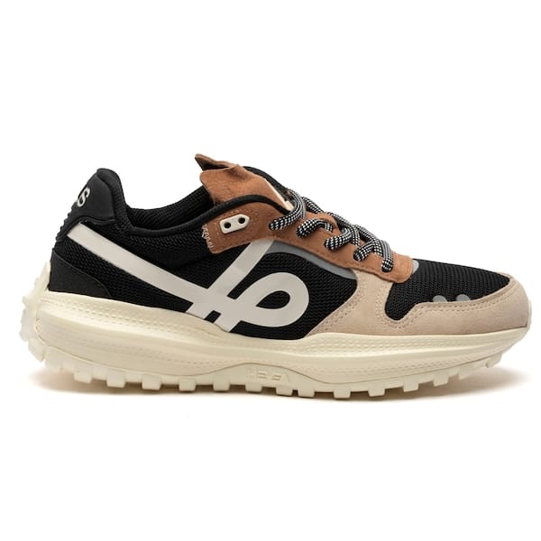 Vista principal Tênis Masculino ÖUS Hevea Döts ÖUS BEGE/PRETO