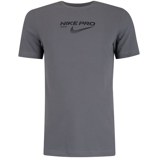 Vista principal Camiseta Nike Pro Training Masculina Nike CINZA ESCURO