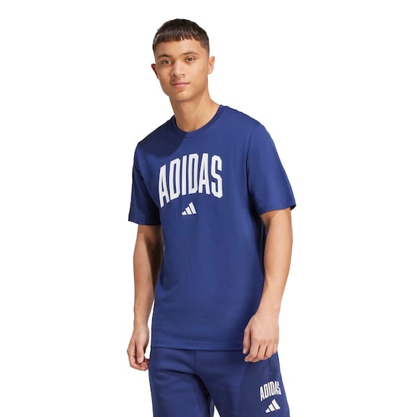 Vista principal Camiseta adidas Estampada Collegiate Lineage Masculina Adidas AZUL ESCURO