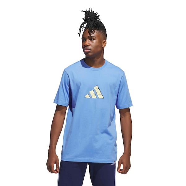 Vista principal Camiseta adidas Gráfica Masculina Adidas AZUL