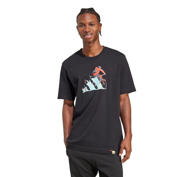 Vista principal Camiseta adidas Doodle Hunt Bike Masculina Adidas PRETO