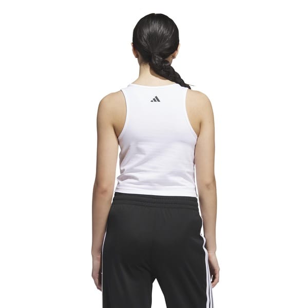 Vista 2 Camiseta Regata adidas Gráfica Mercado de Agricultores Cropped Feminina Adidas BRANCO