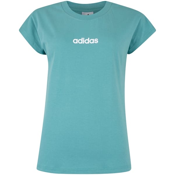 Vista principal Camiseta adidas Logo Linear Feminina Adidas VERDE/BRANCO