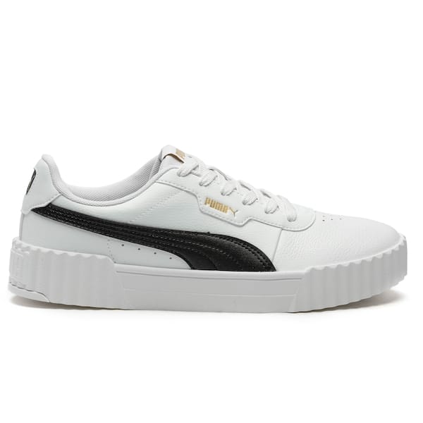 Vista principal Tênis Feminino Puma Carina 3.0 BDP Puma BRANCO/PRETO