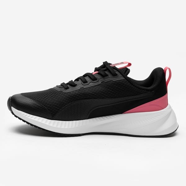 Vista 2 Tênis Juvenil PUMA Flyer Lite 3 Puma PRETO/ROSA