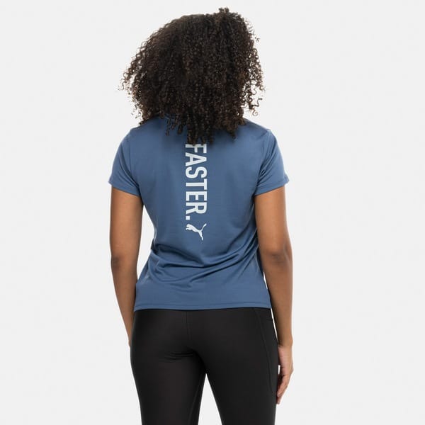 Vista 2 Camiseta Puma Graphics Forever Faster Feminina Puma AZUL CLARO