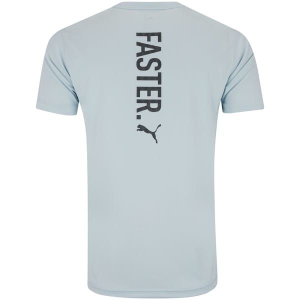 Vista 2 Camiseta Puma Graphics Running Faster Masculina Puma AZUL CLARO