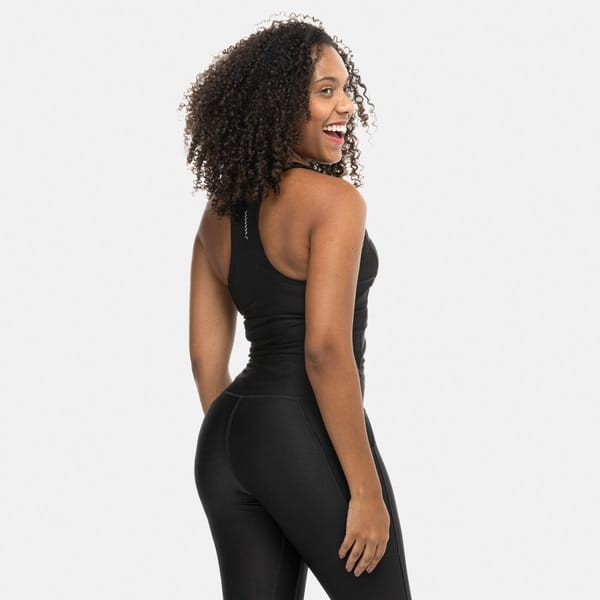 Vista 2 Camiseta Regata Puma Top Crop Raceday Ultraform Running Feminina Puma PRETO